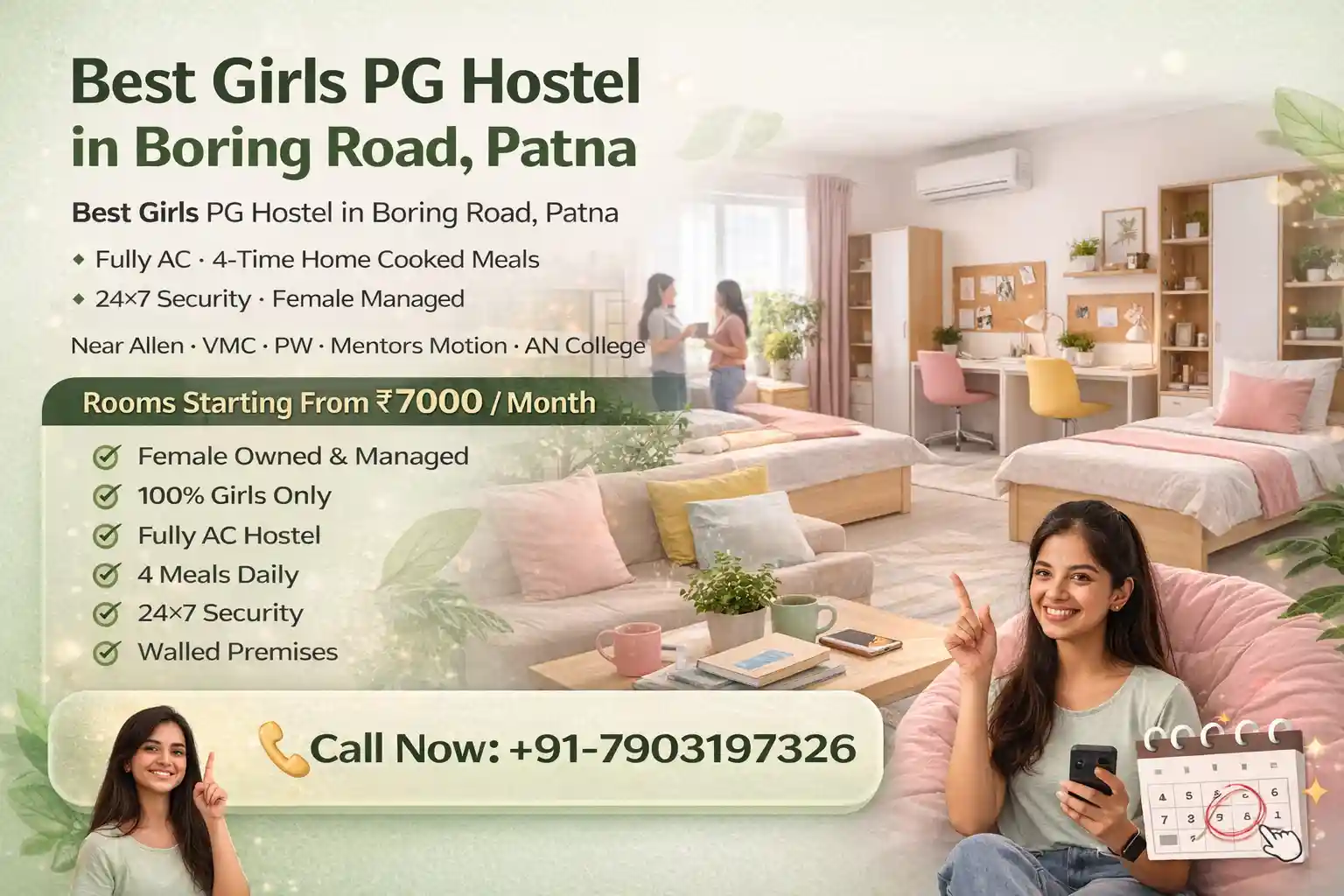 Girls Hostel in Boring Road Patna